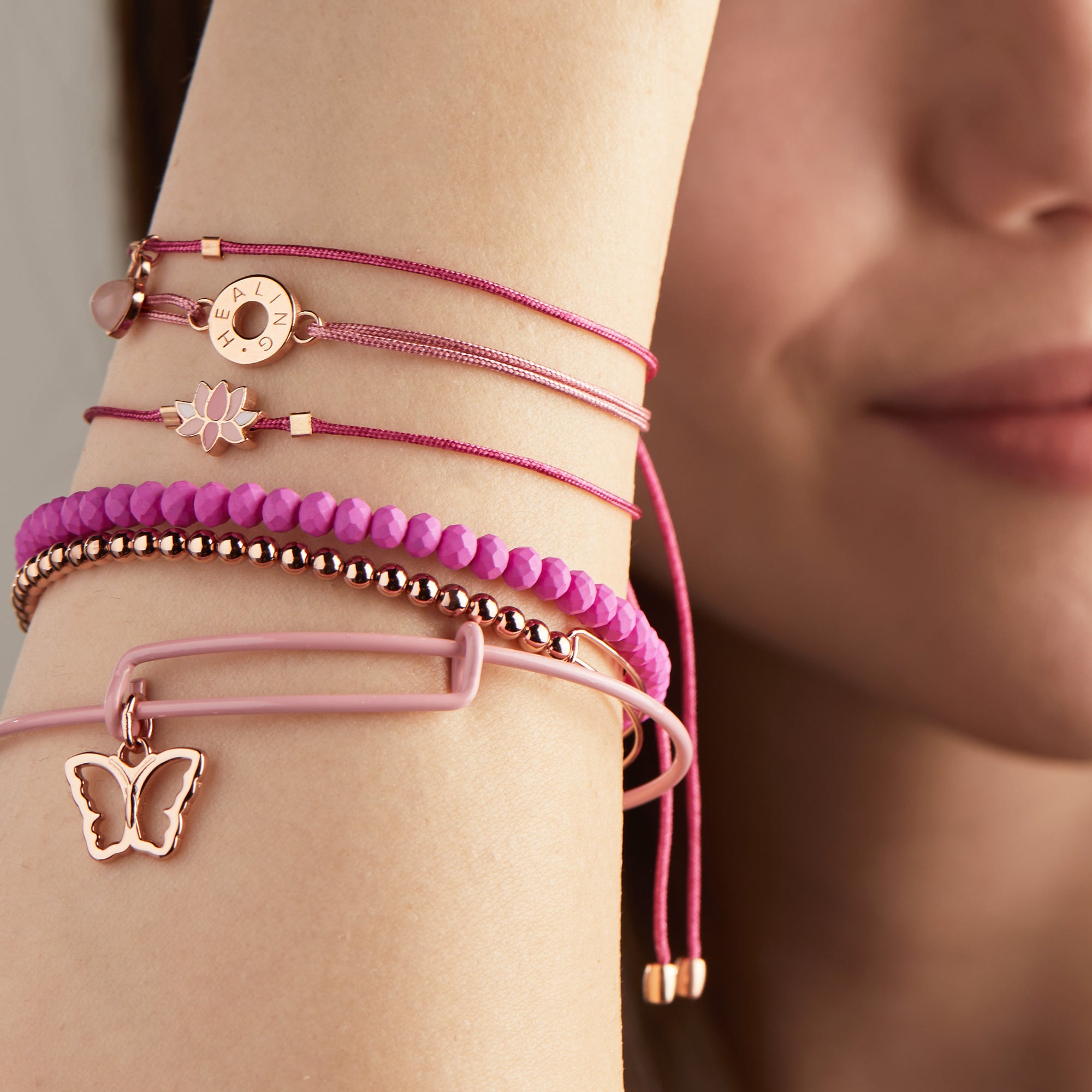 Elegant Pink Butterfly Charm Bangle Bracelet for Women - Perfect for Parties, Weddings & Everyday Wear