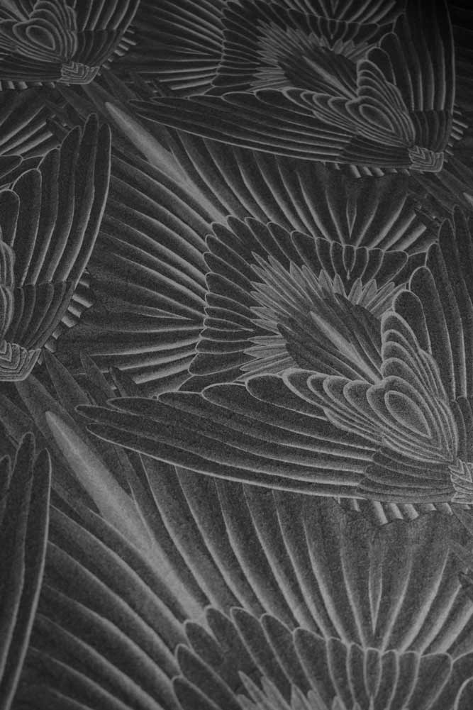 Divine Savages Gershwing Raven Wallpaper - Peel & Stick Removable Wallpaper for Bedroom, Living Room, Nursery | Vintage Floral Bird Design