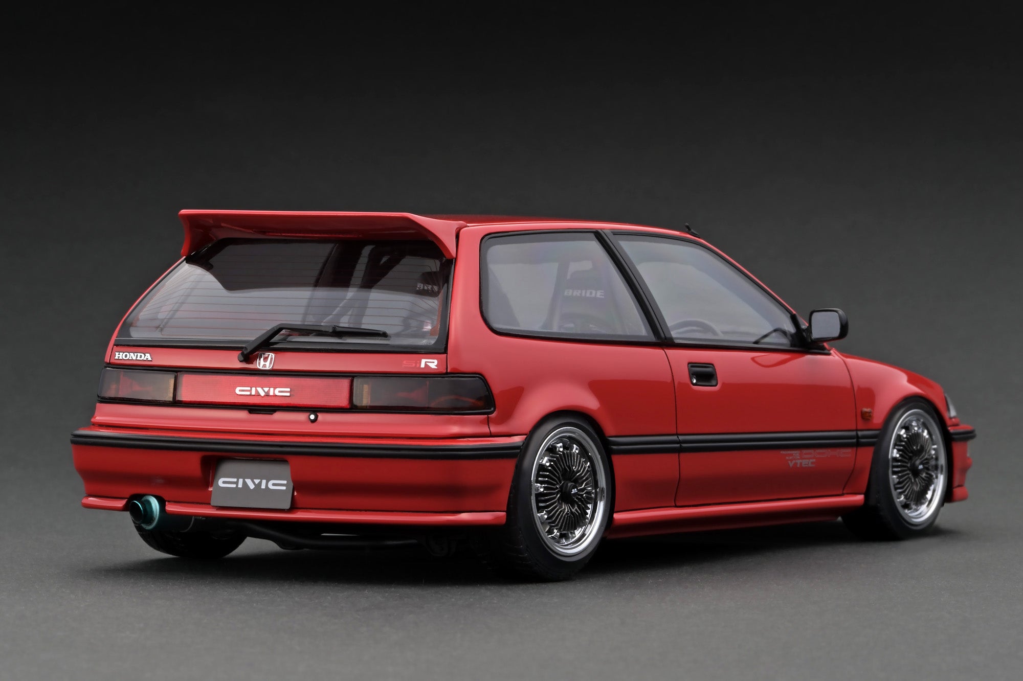 1:18 Scale Red Honda Civic EF9 Diecast Model Car - Collectible Toy for Car Enthusiasts & Perfect Gift for Birthday, Home Office Decoration