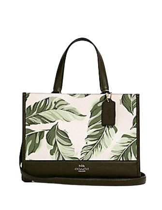 Coach Dempsey Carryall Tote Bag with Banana Leaves Print - Stylish & Spacious Designer Handbag for Women, Perfect for Work, Travel & Everyday Use