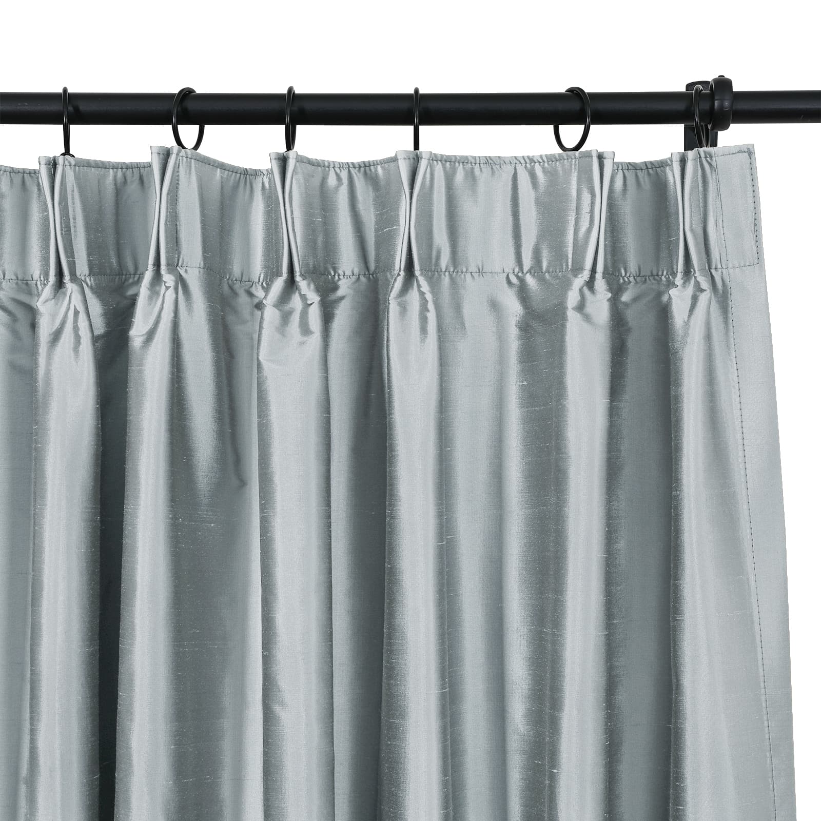 Selman Dupioni Silk Drapery Pleated Curtains - Elegant Window Treatments for Living Room & Bedroom
