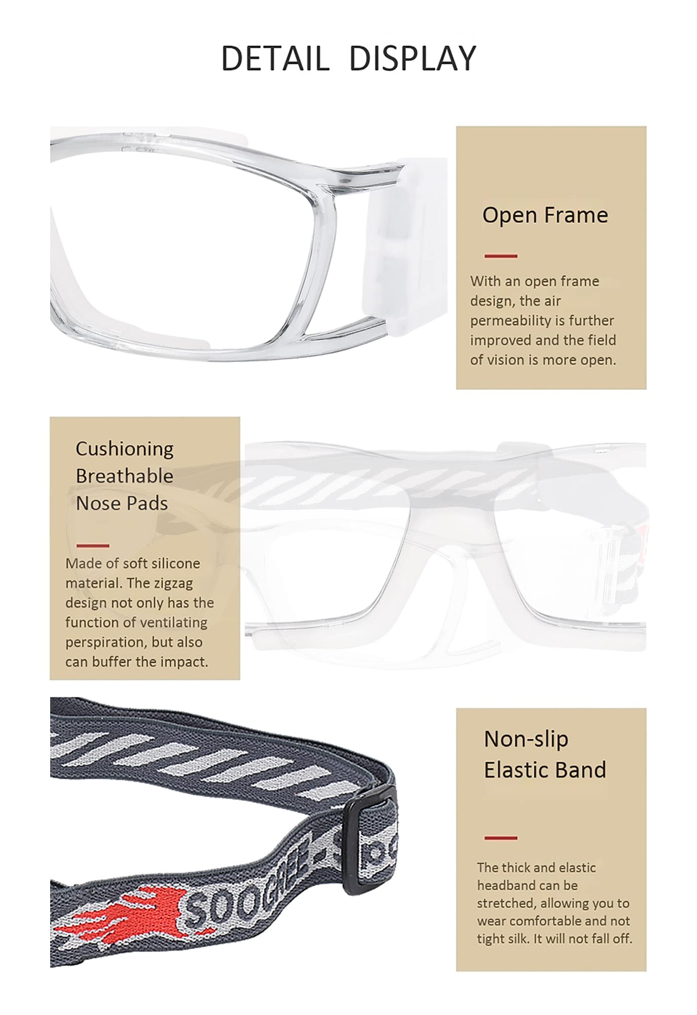 Basketball Dribbling Glasses - Sports Protective Eyewear Goggles for Men & Women - Perfect for Training, Games & Outdoor Sports