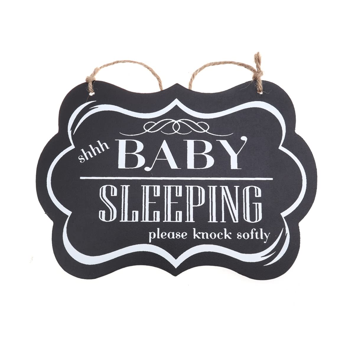 IMIKEYA Vintage Sleeping Sign for Front Door - Please Knock Softly - Outdoor Decor, Retro Hangers, Rustic Wall Hanging - Perfect for Porch, Garden, or Cabin Entryway Decor
