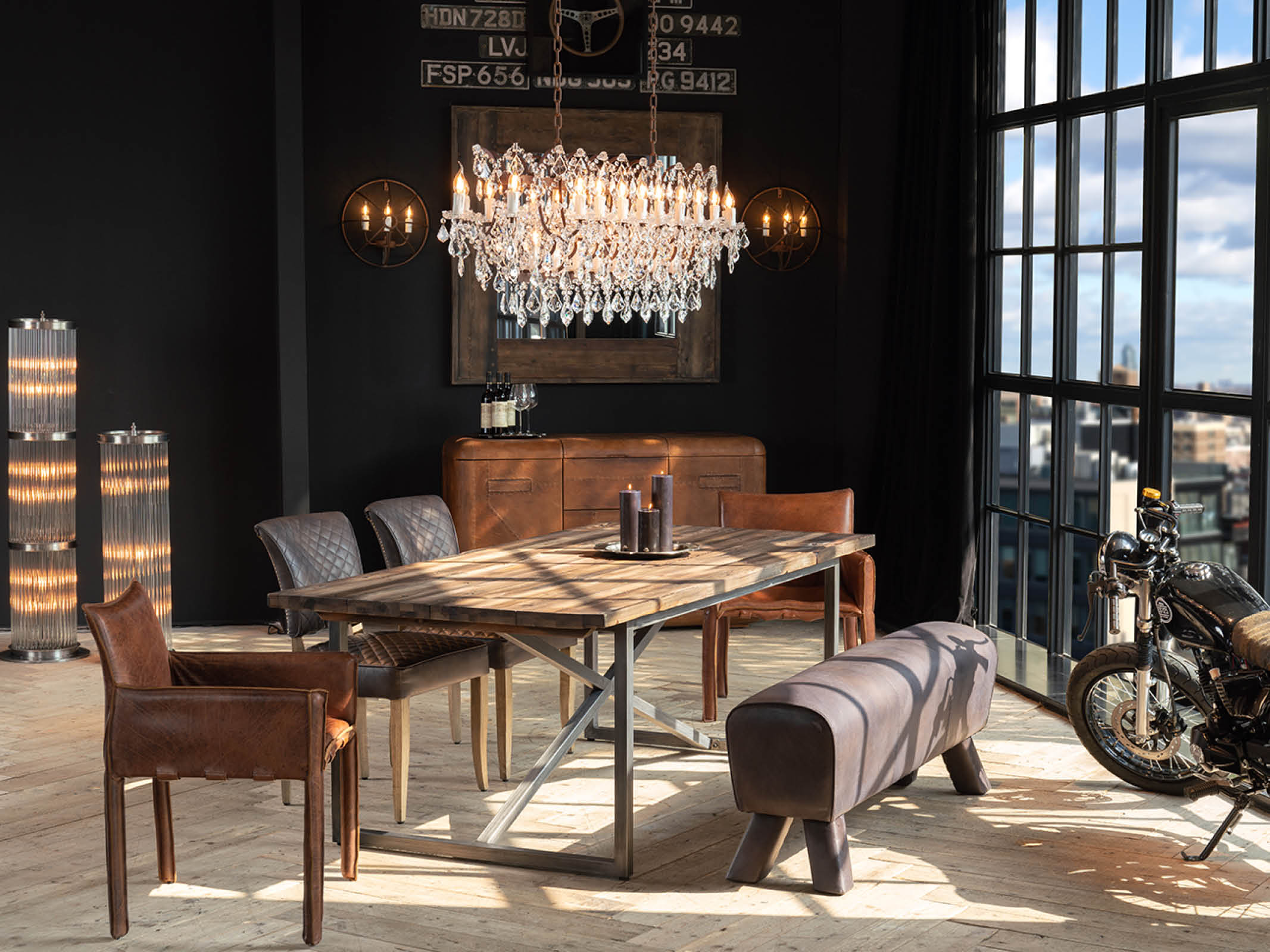 Axel MK3 Modern Dining Table - Solid Wood Kitchen Table for 6 - Perfect for Family Dinners & Entertaining Guests
