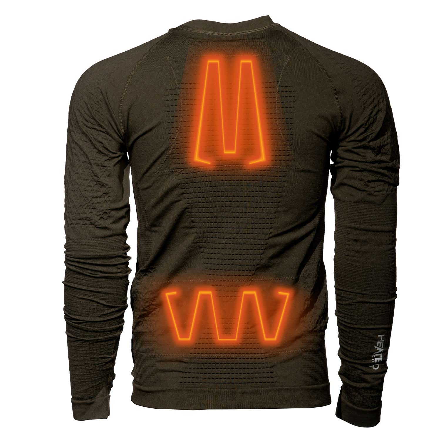 Pnuma Outdoors IconX Heated Long Sleeve Shirt with Rechargeable Battery - 3 Heat Settings for Men & Women | Warm Base Layer for Hiking, Hunting & Winter Sports