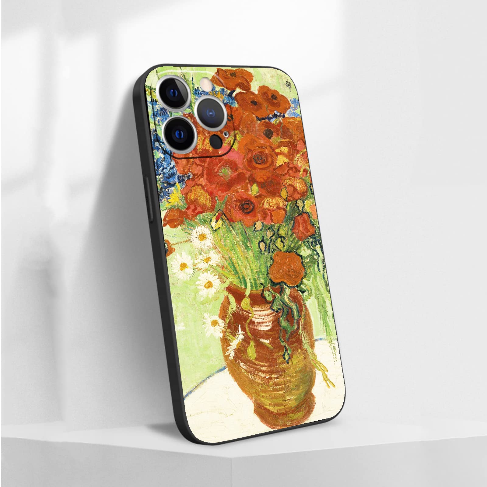 Vincent Van Gogh Red Poppies and Daisies Flower Case for iPhone 13 Pro Max - Soft TPU Slim Protective Cover | Perfect for Daily Use, Travel, and Art Lovers