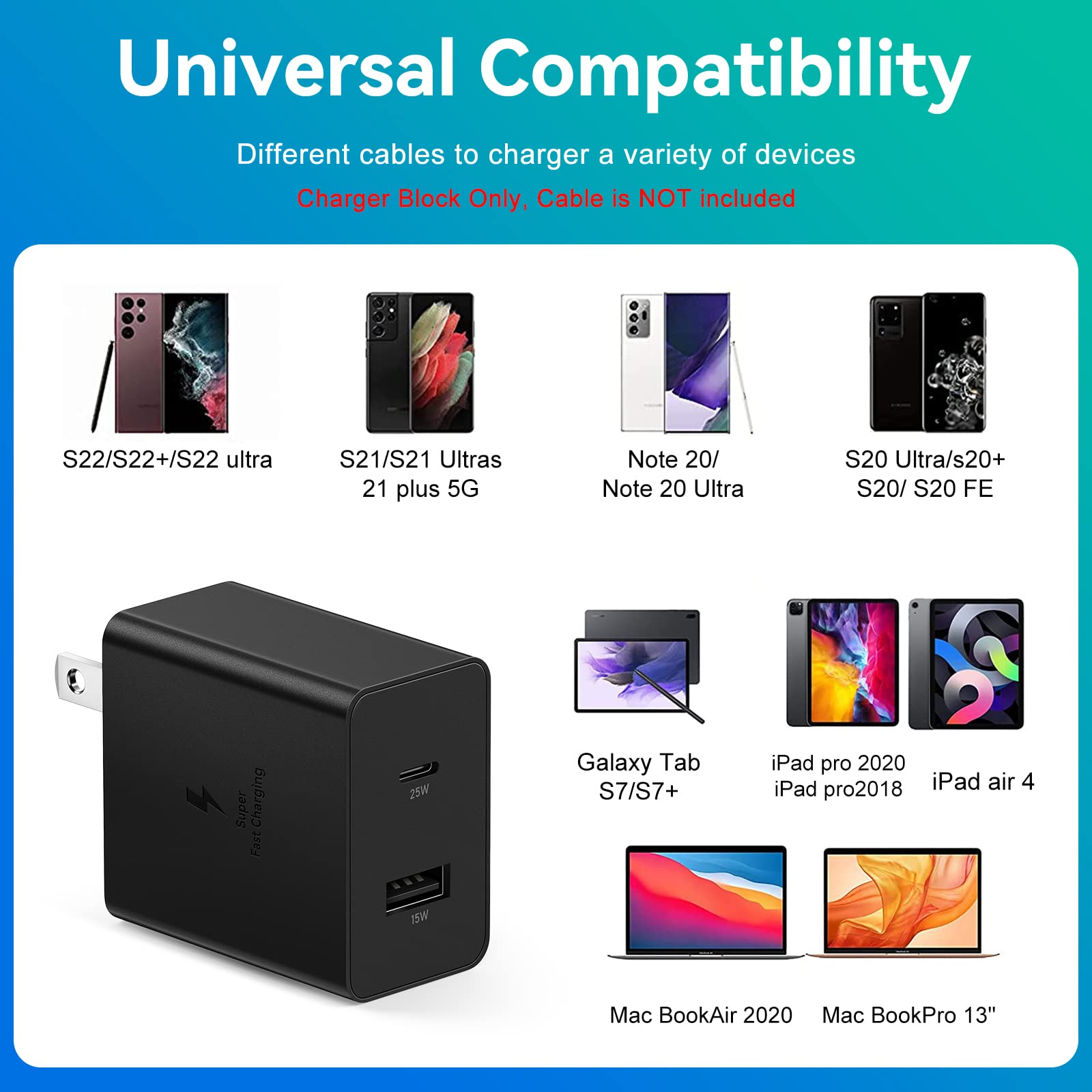 35W Dual Port USB C Wall Charger Block 2 Pack - Fast QC PD3.0 Charging for iPhone 15/14/13/12/11, Galaxy S23/S22/S21 Ultra - Compatible with USB C & USB A Devices (Black) | Perfect for Home, Office & Travel Charging