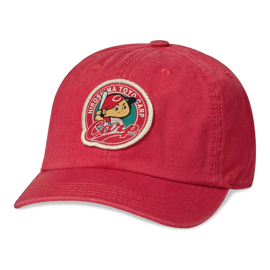 American Needle Hiroshima Toyo Carp Central League Japanese Nippon Baseball Adjustable Dad Hat - Hepcat Style, Red (43870A-HTC-RED) | Vintage Baseball Cap for Fans, Casual Wear & Sports Events