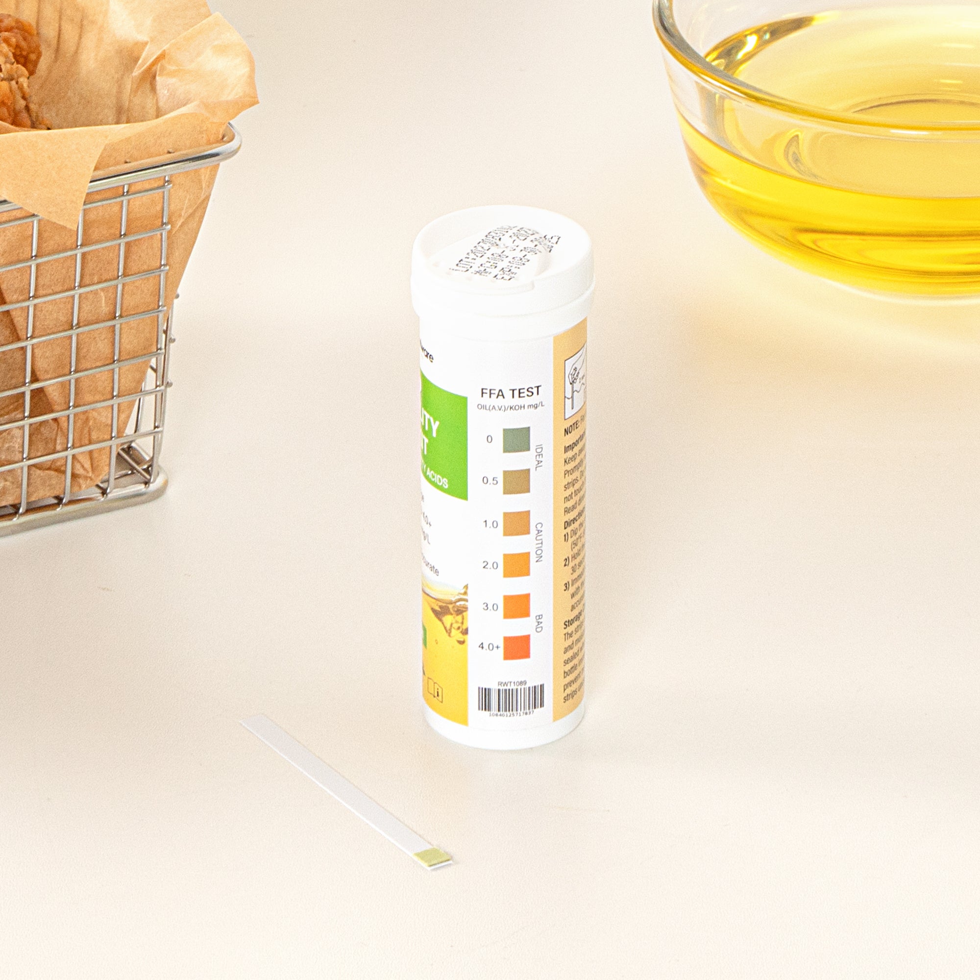 Be Safe Frying Oil Quality Test Strips - Low Range (100 Count Box) | Fast & Accurate Cooking Oil Testing for Restaurants, Food Trucks & Home Kitchens