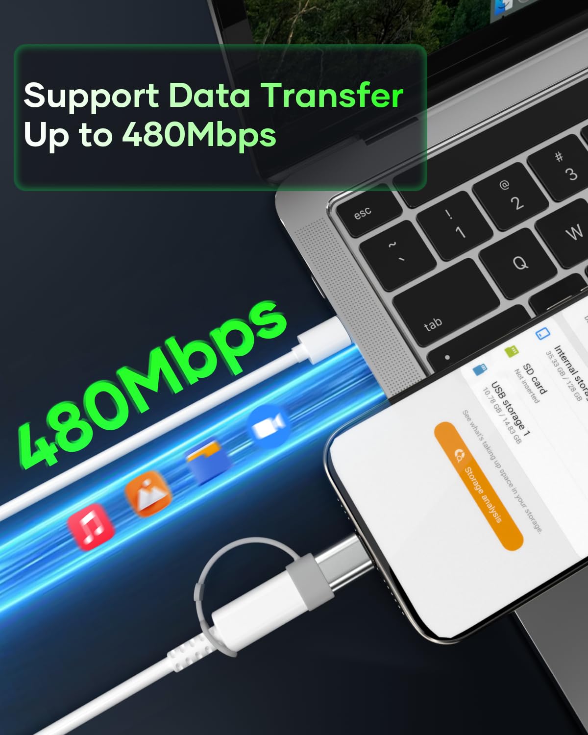 4 Pack Lightning to USB C Adapter for iPhone 16/16 Pro/16 Pro Max/16 Plus/iPhone 15/15 Pro, Samsung S24 - Fast Charging & Data Sync - Compatible with Type C Devices - Perfect for Travel, Office & Home Charging