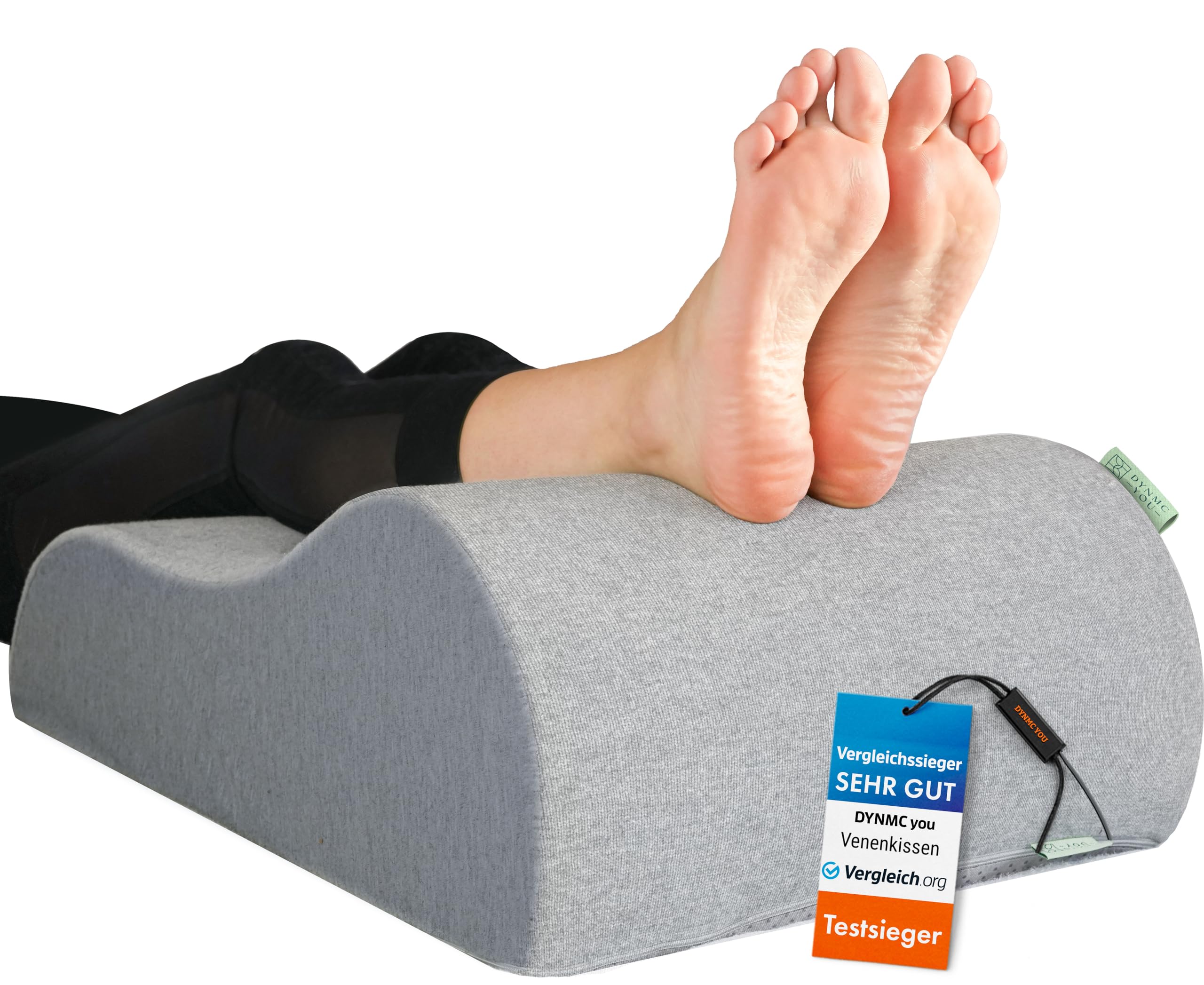 **Premium Leg Elevation Pillow for Knee & Leg Support - Large Comfortable Wedge Pillow with Ergonomic Design - OEKO-TEX Certified for Blood Circulation & Pain Relief - Perfect for Post-Surgery, Pregnancy, and Relaxation at Home**