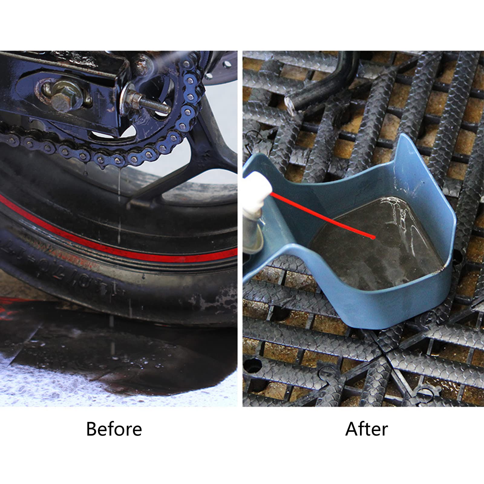 **Motorcycle Chain Cleaner Kit - Splash-Proof Oil Storage Box & Cleaning Tools for Bicycle & Motorcycle Maintenance - Perfect for Garage, Workshop & DIY Bike Care**