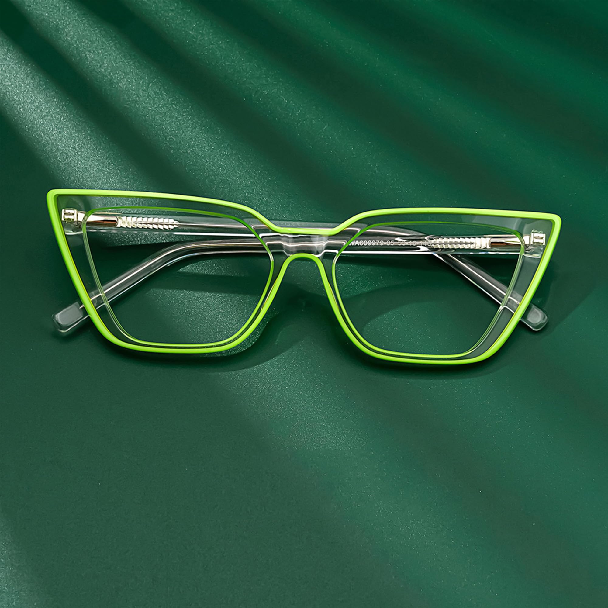 Zeelool Stylish Acetate Oversized Cat Eye Blue Light Blocking Glasses for Women - 100% UV400 Protection Computer Glasses (Yosef WA609979) - Perfect for Office Work, Screen Time & Digital Eye Strain Relief