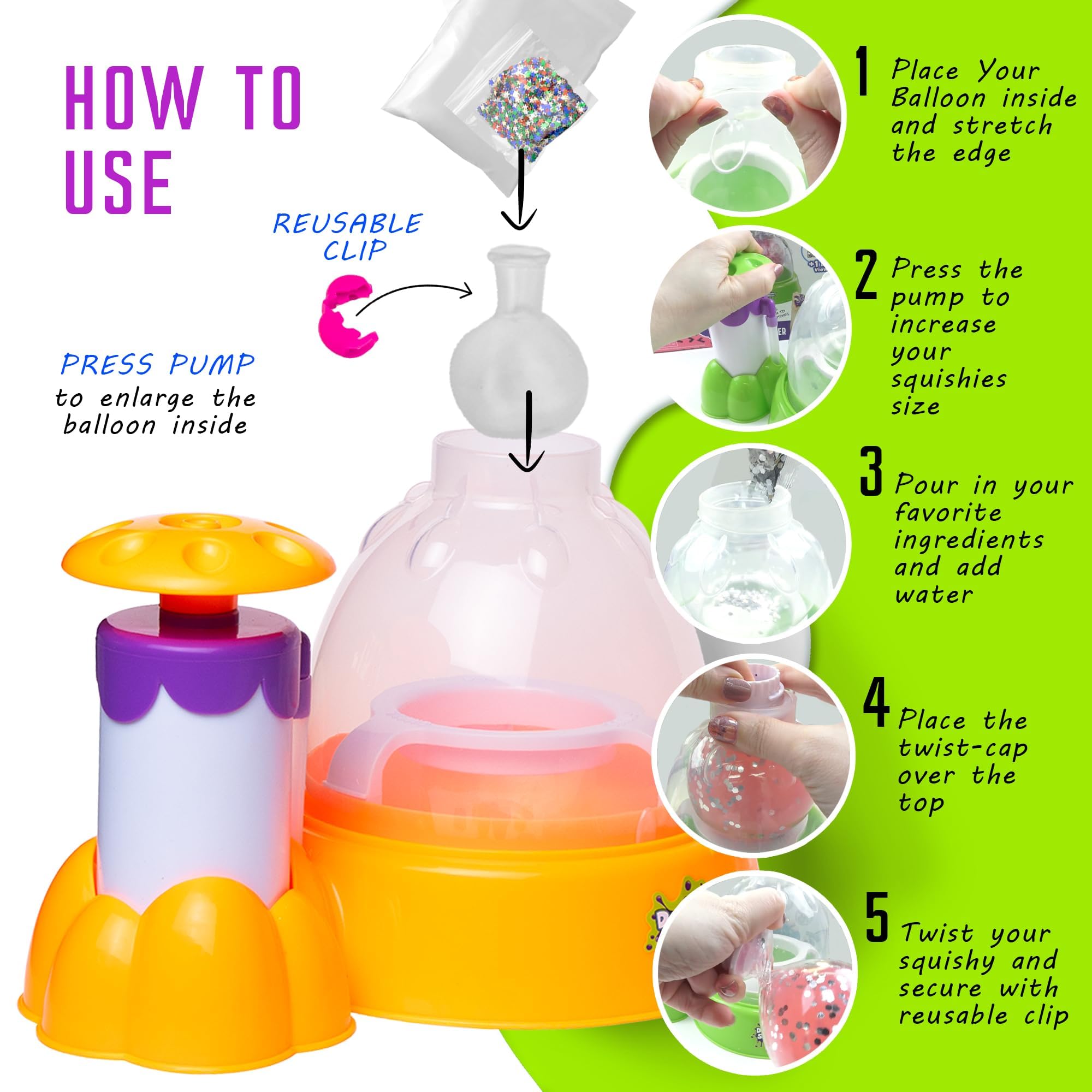 Glow in The Dark Squishy Maker Kit - DIY Slime for Kids Fun