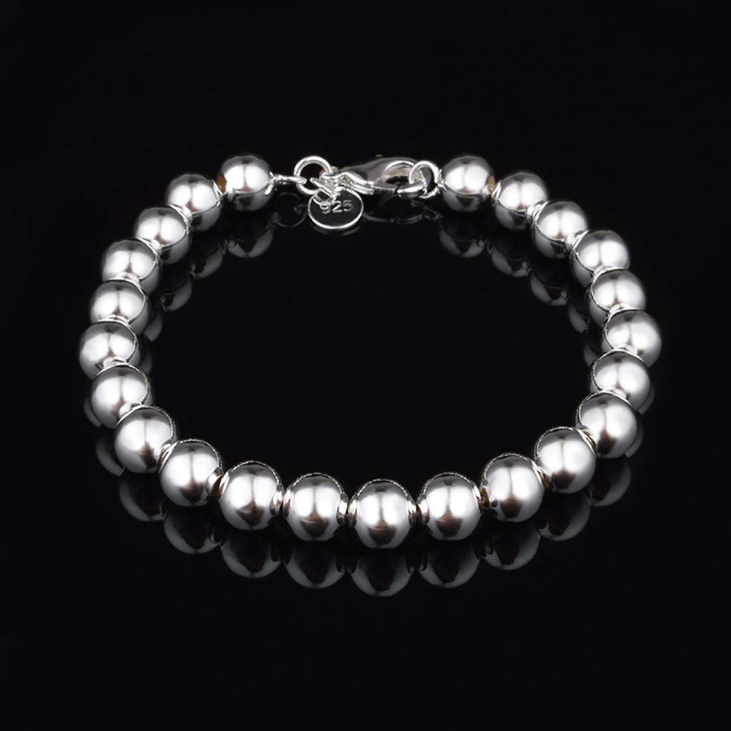 Stylish Silver Beaded Bracelets for Women - Trendy Fashion Jewelry Gifts for Ladies & Girls - Perfect for Everyday Wear, Parties & Special Occasions