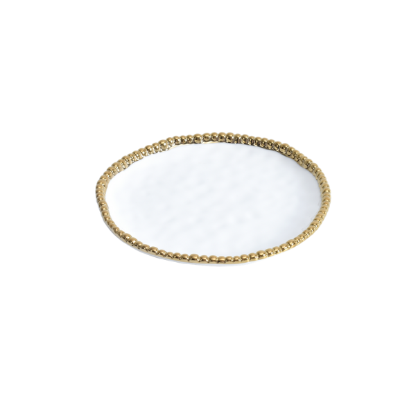 Pampa Bay Golden Salerno Elegant Serving Platter - Perfect for Dinner Parties, Holiday Entertaining & Wedding Receptions