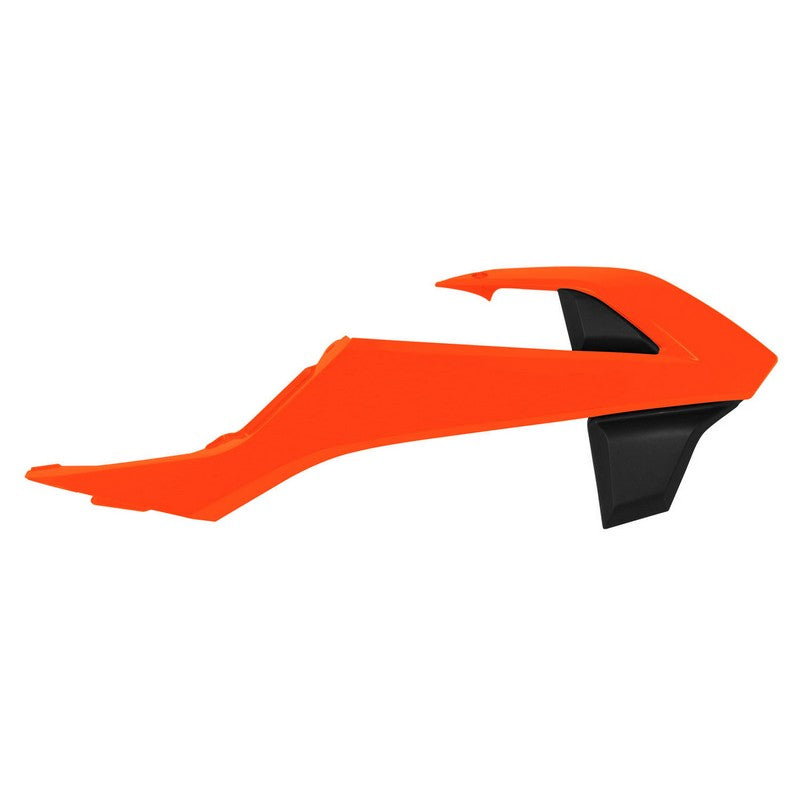 RTECH KTM 65SX Radiator Shrouds (2016-2020) - High-Performance Orange & Black Replacement Parts for Dirt Bike Racing & Off-Road Riding