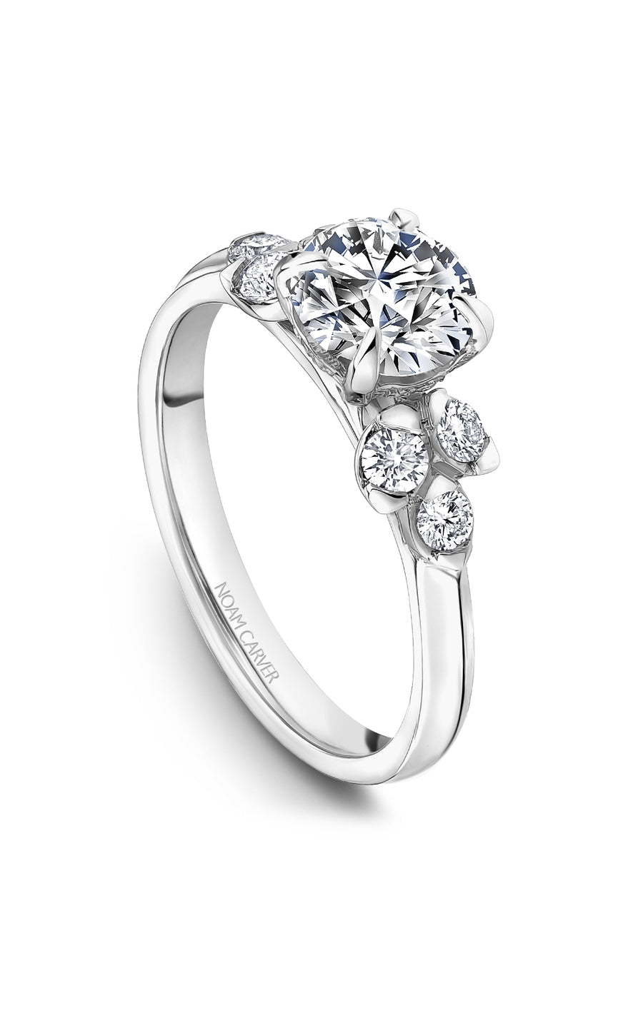 Noam Carver B512 01A Diamond Engagement Ring for Women - Perfect for Proposals, Weddings & Anniversary Gifts