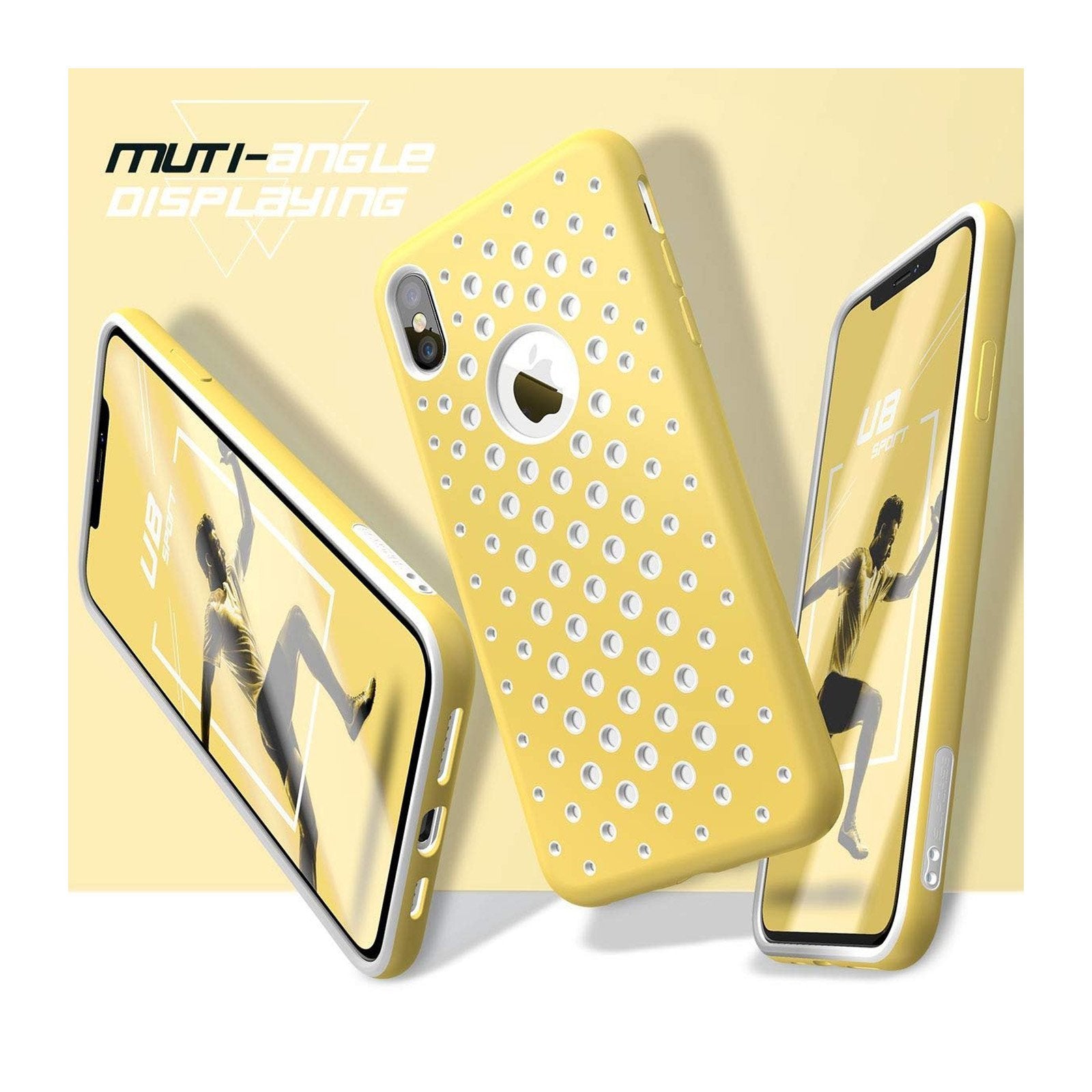 iPhone X / XS Unicorn Beetle Sport Rugged Protective Case - Shockproof & Durable Cover for Active Lifestyle (Yellow) - Perfect for Running, Hiking & Outdoor Adventures
