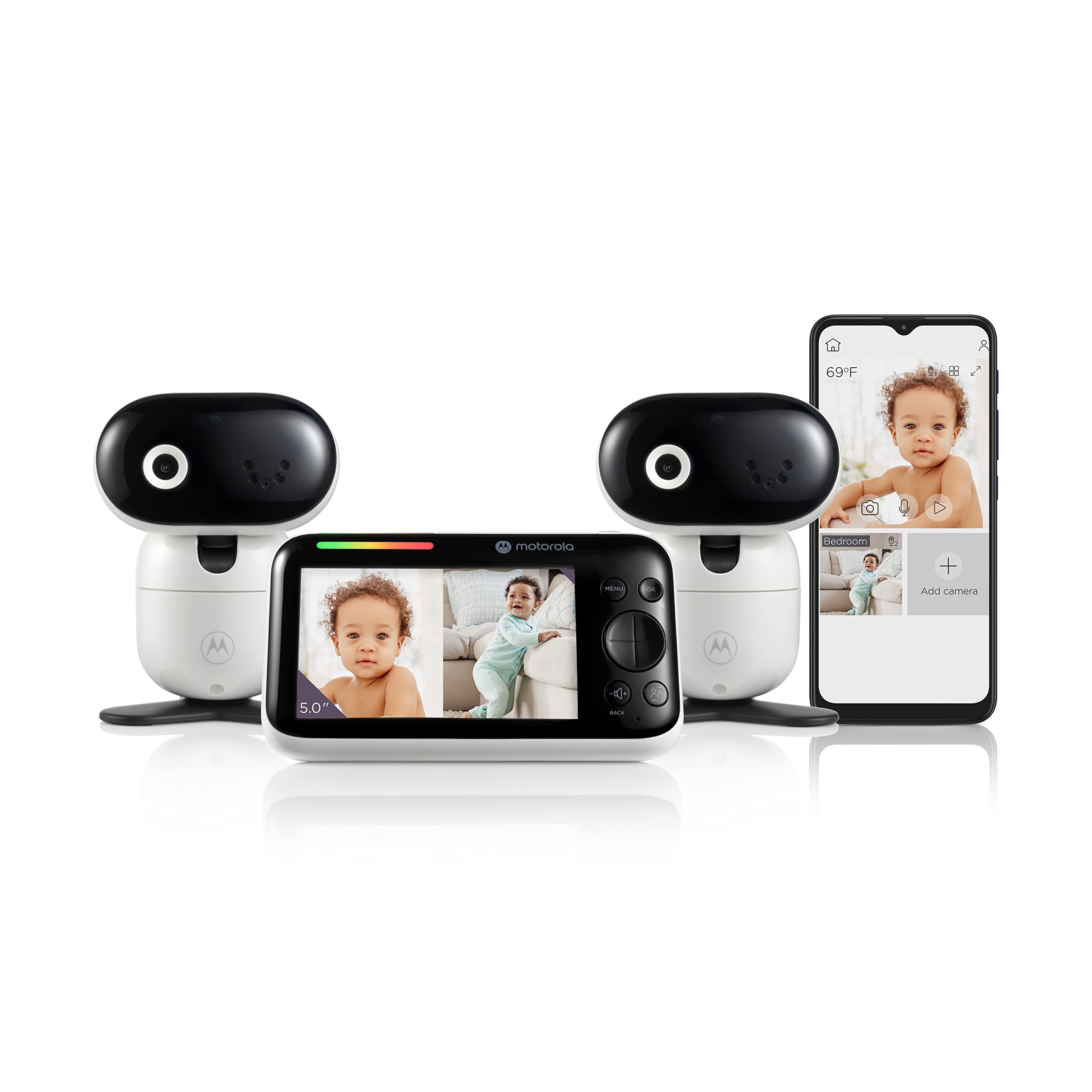 Motorola PIP1510 WiFi Video Baby Monitor with HD Camera, Night Vision & Two-Way Audio - Perfect for Nursery, Toddler Room & Travel Use
