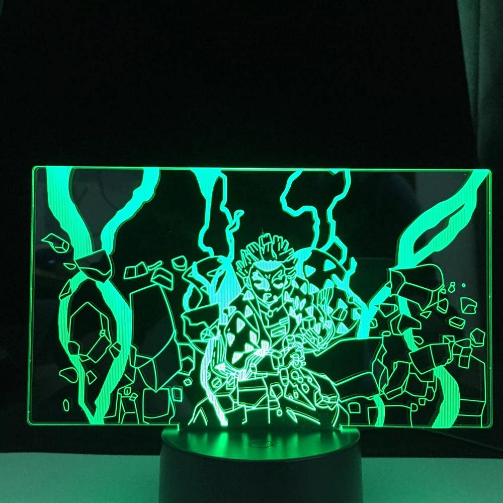 3D Illusion Night Light Desk Lamp - Anime Agatsuma Zenitsu LED Lamp with 7 Color Changing Modes | Perfect for Bedroom Decor, Kids Room, Birthday Gifts & Study Desk Lighting