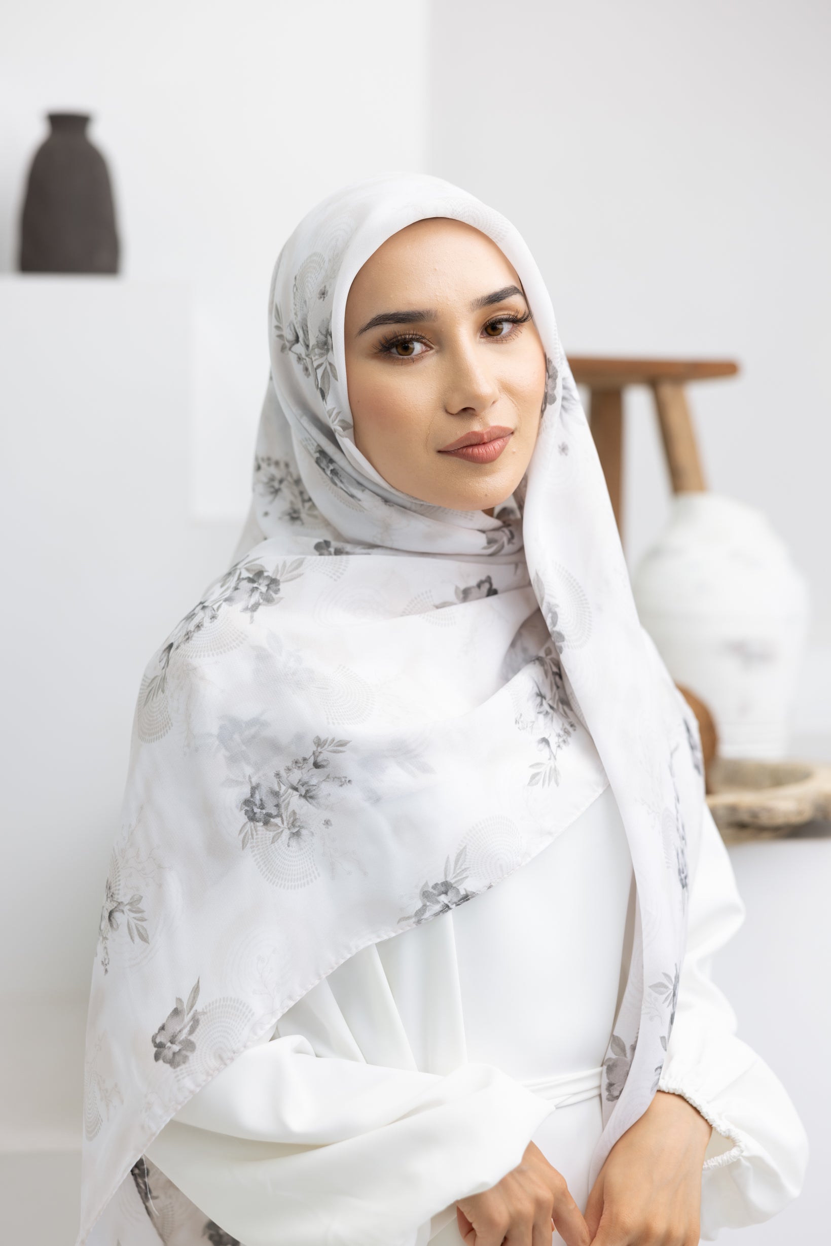 Aster Square Print Shawl - Soft & Stylish Womens Fashion Scarf for Fall & Winter - Perfect for Office, Travel & Casual Outfits
