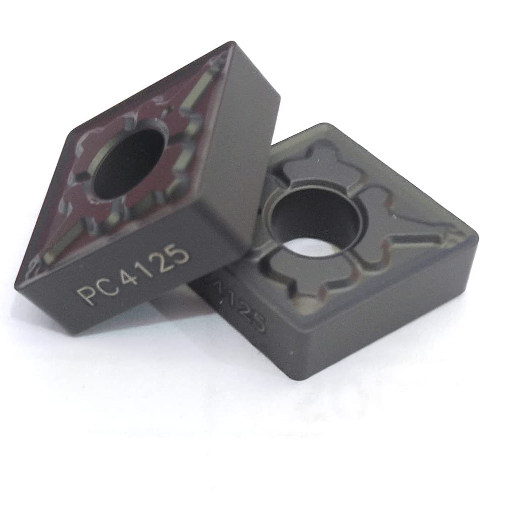 10Pcs Carbide Insert CNMG120404/08-TM PC4125 for External Metal Turning, Milling & Lathe Tools - Perfect for CNC Machining, Steel & Aluminum Workpieces