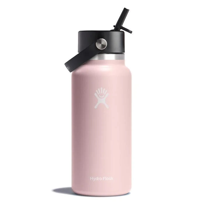 32 oz Wide Mouth Water Bottle with Flex Straw Lid - Leak Proof & BPA Free - Ideal for Gym, Hiking, Travel & Everyday Hydration