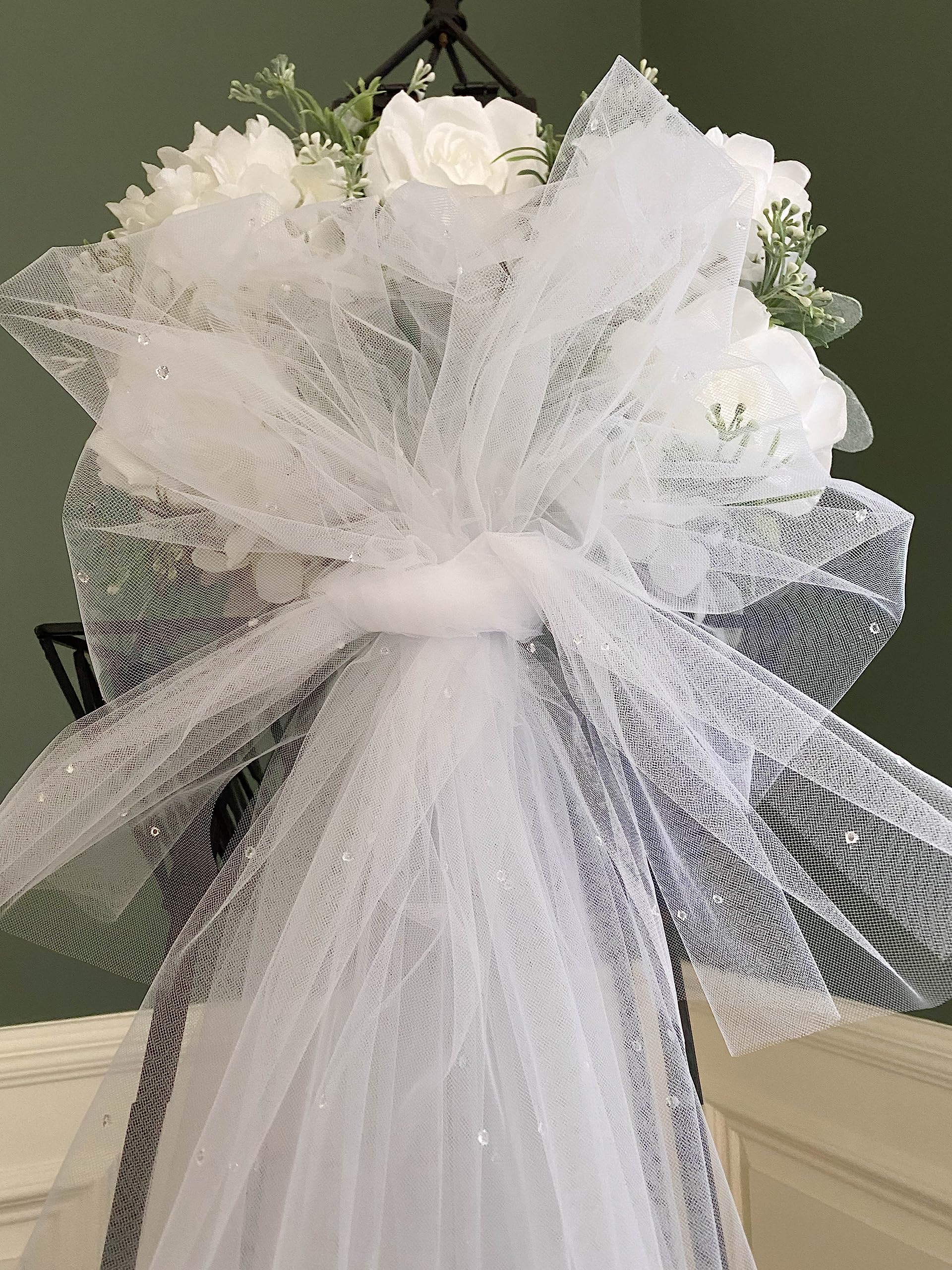 Elegant Bridal Shower Wreath & Wedding Door Hanger - Handmade Grapevine Wreath for Bridal Parties, Wedding Decorations & Home Entrance Decor - Perfect for Bridal Showers, Wedding Receptions & Front Door Greetings