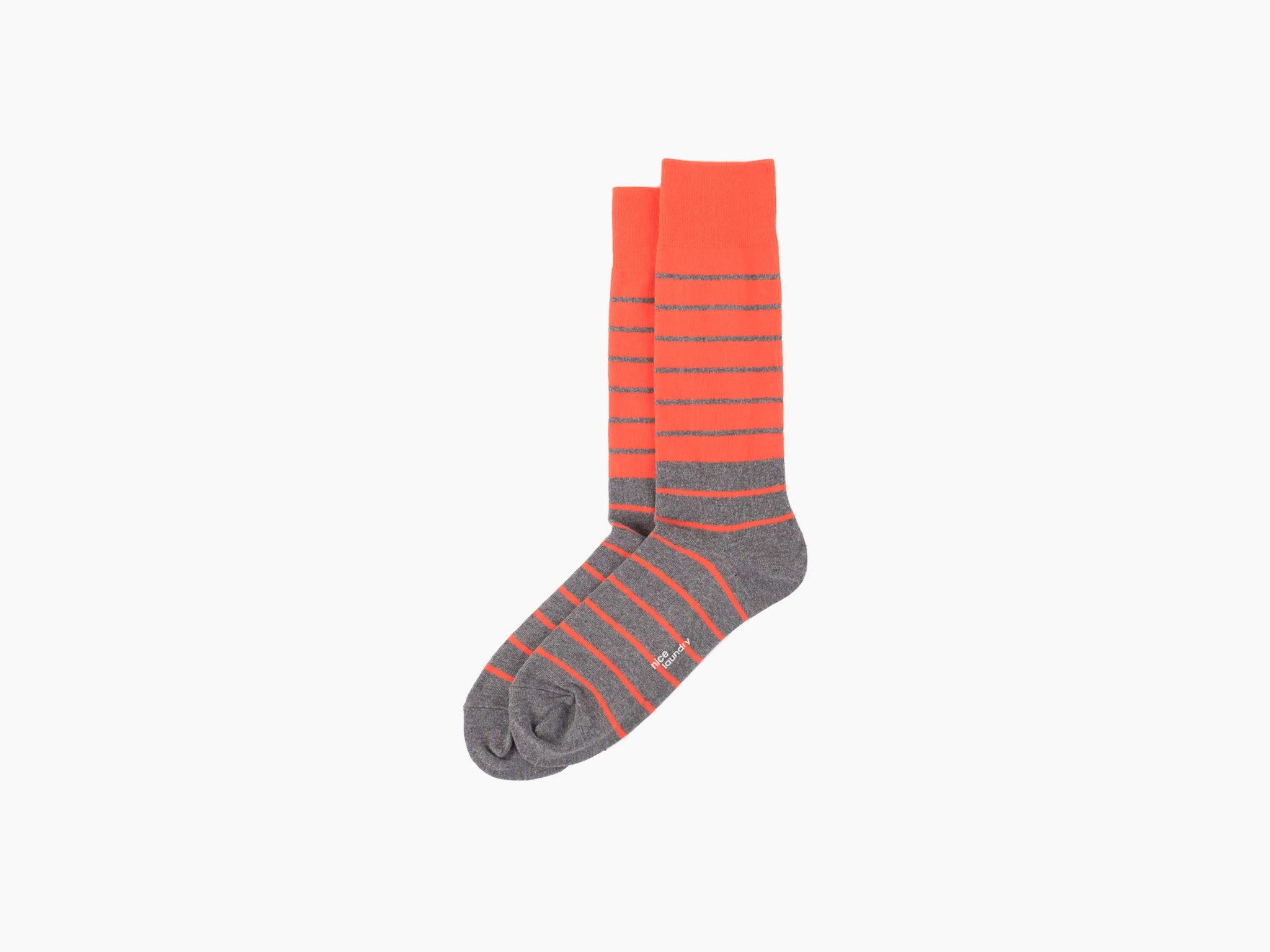 Union Stripe Orange Red & Grey Heather T-Shirt - Soft Cotton Casual Tee for Men & Women | Perfect for Streetwear, Gym, and Everyday Outfits