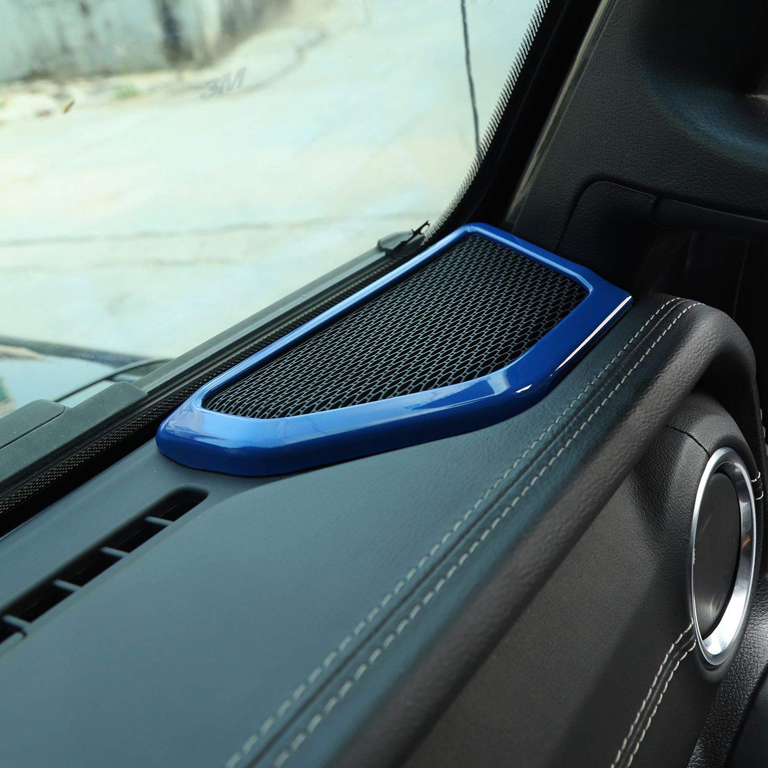 Premium ABS Speaker Audio Trim & A Pillar Trim Set (4pcs, Blue) – Compatible with 2018-2023 Jeep Wrangler JL/JLU & Gladiator JT – Interior Upgrade for Enhanced Sound & Style – Perfect for Off-Road Adventures & Custom Car Modifications