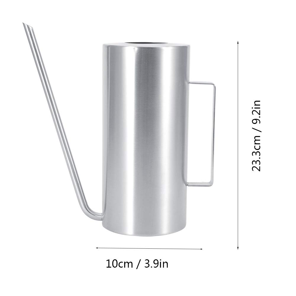 VBESTLIFE 1.5L Stainless Steel Watering Can - Large Capacity Outdoor Garden Watering Pot with Durable Design for Home Plants, Flowers & Lawn Care | Perfect for Balcony, Patio, and Backyard Gardening
