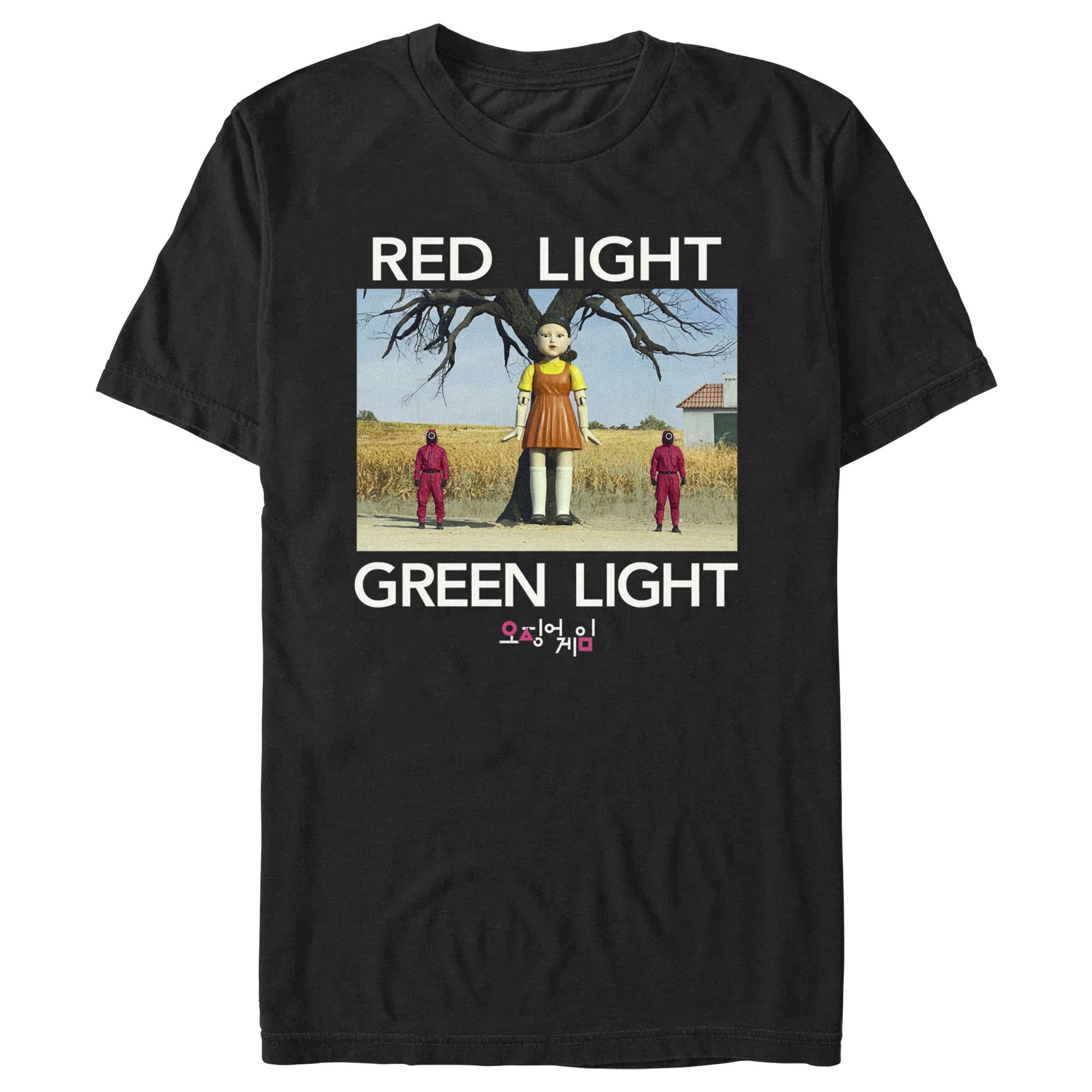 Squid Game Red Light Green Light T-Shirt for Men - Korean Drama Inspired Graphic Tee - Perfect for Cosplay, Halloween, and Casual Wear