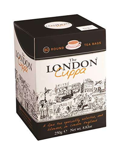 London Cuppa Tea Box - 80 Premium English Breakfast Tea Bags | Perfect for Afternoon Tea, Gifts & Relaxation