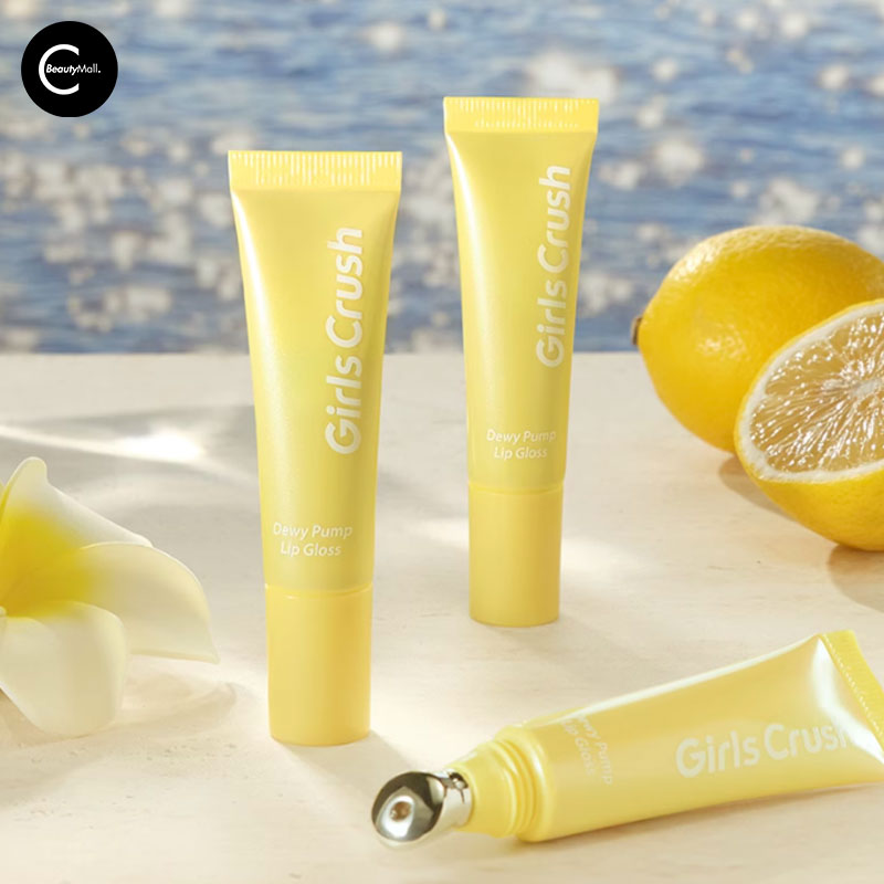 Girls Crush Sunkissed Glow Hydro Wave Cooling Lip Gloss - Hydrating & Shiny Lip Makeup for Daily Wear, Parties & Summer Vibes