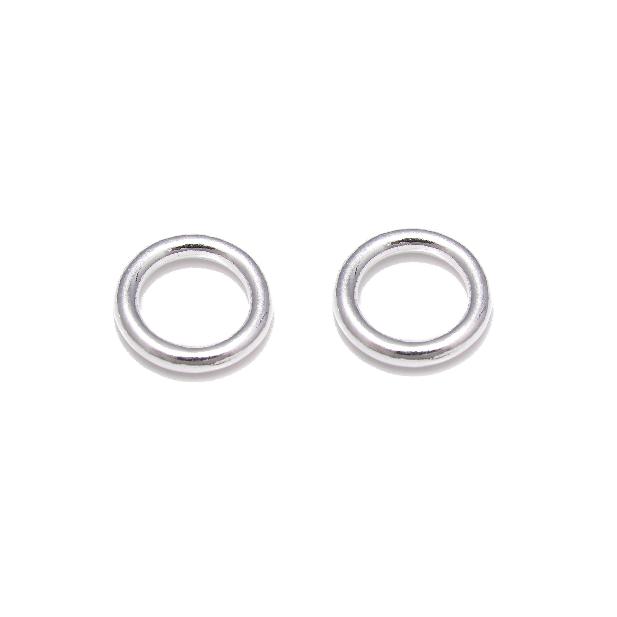 925 Sterling Silver Jump Rings - 8mm & 10mm Sizes - Bulk Pack for Jewelry Making, DIY Crafts, Necklace & Bracelet Repair - High Quality Silver Findings for Beading and Wire Work