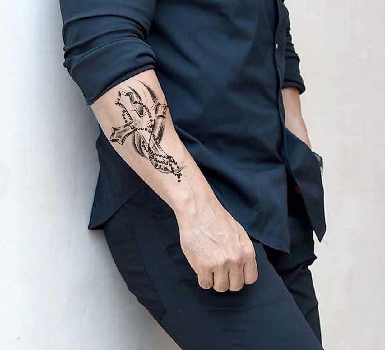 Waterproof Temporary Tattoo Stickers for Men & Women - 3D Realistic Flowers, Butterflies, Stars, Angels, Wolves & Armband Designs (21X12 cm) - Perfect for Parties, Halloween, Cosplay & Body Art