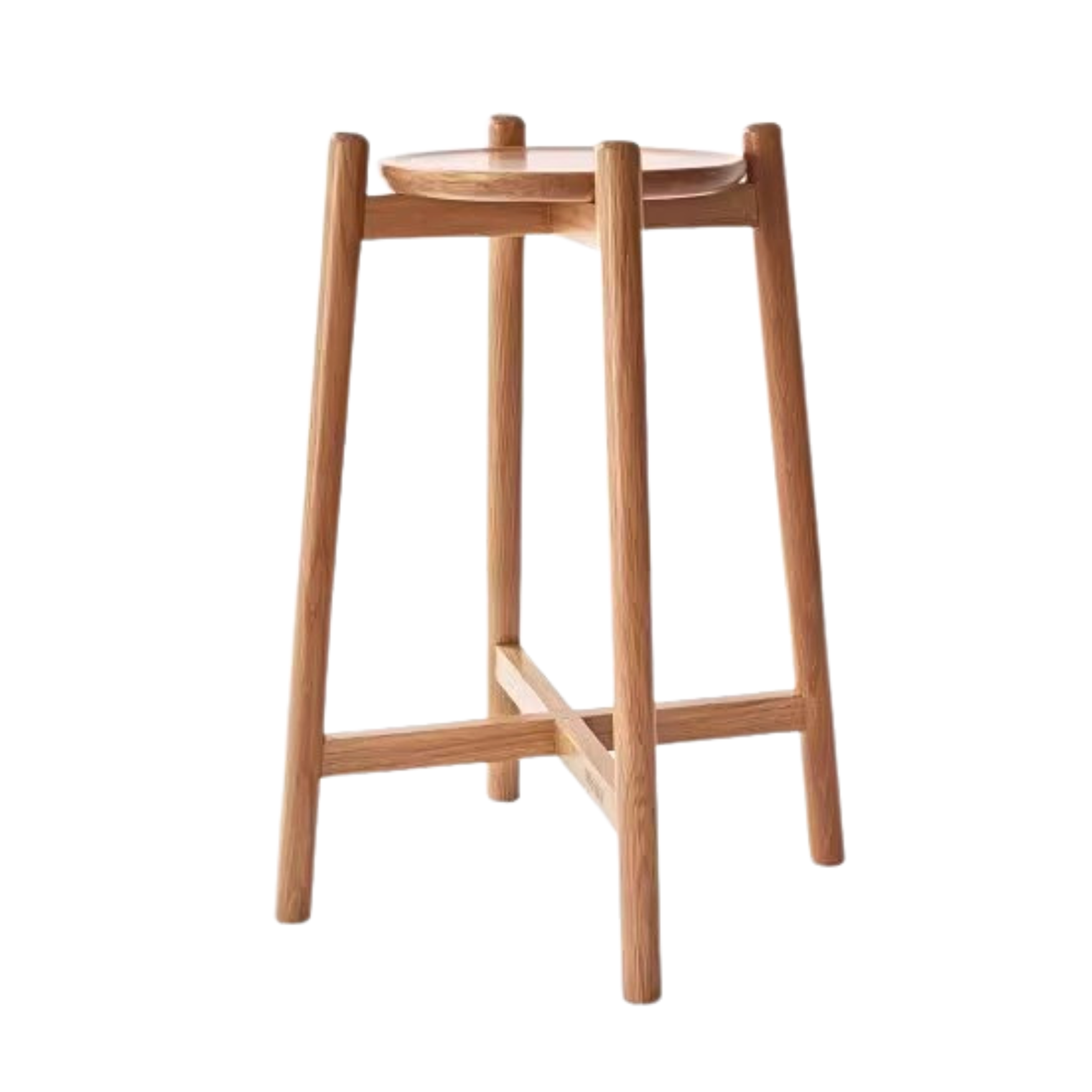 12.9x12.9x29.5 inch/33x33x75 cm/ Natural wood color/ Oak solid wood flower rack height