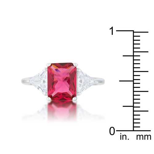 Elegant Classic Fuchsia Rhinox Engagement Ring for Women - Perfect for Proposals, Weddings & Anniversaries