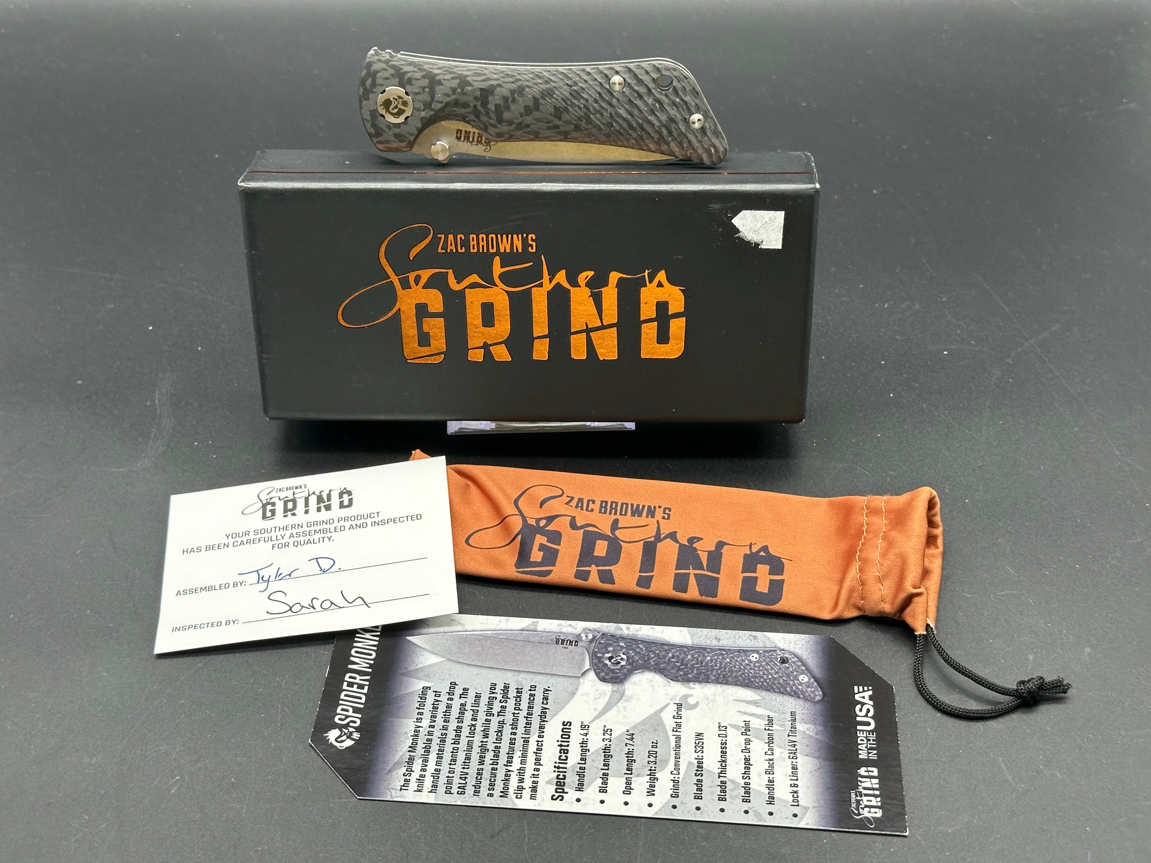 Southern Grind Spider Monkey Liner Lock Folding Knife - 3.25