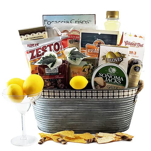 Premium Margarita Gift Basket Set - Handcrafted Cocktail Kit with Glasses, Mix & Garnishes | Perfect for Parties, Holidays & Housewarming Gifts