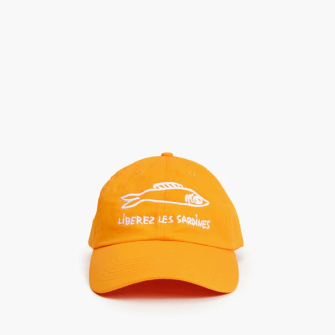 Liberez Les Sardines Baseball Cap - Stylish Marigold Adjustable Dad Hat for Men & Women - Perfect for Outdoor Sports, Casual Wear & Fashion Accessories