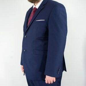 Cavani Jefferson Navy Big & Tall Tweed Suit for Men - 2 Piece Regular Fit Business Suit - Perfect for Weddings, Office & Formal Events