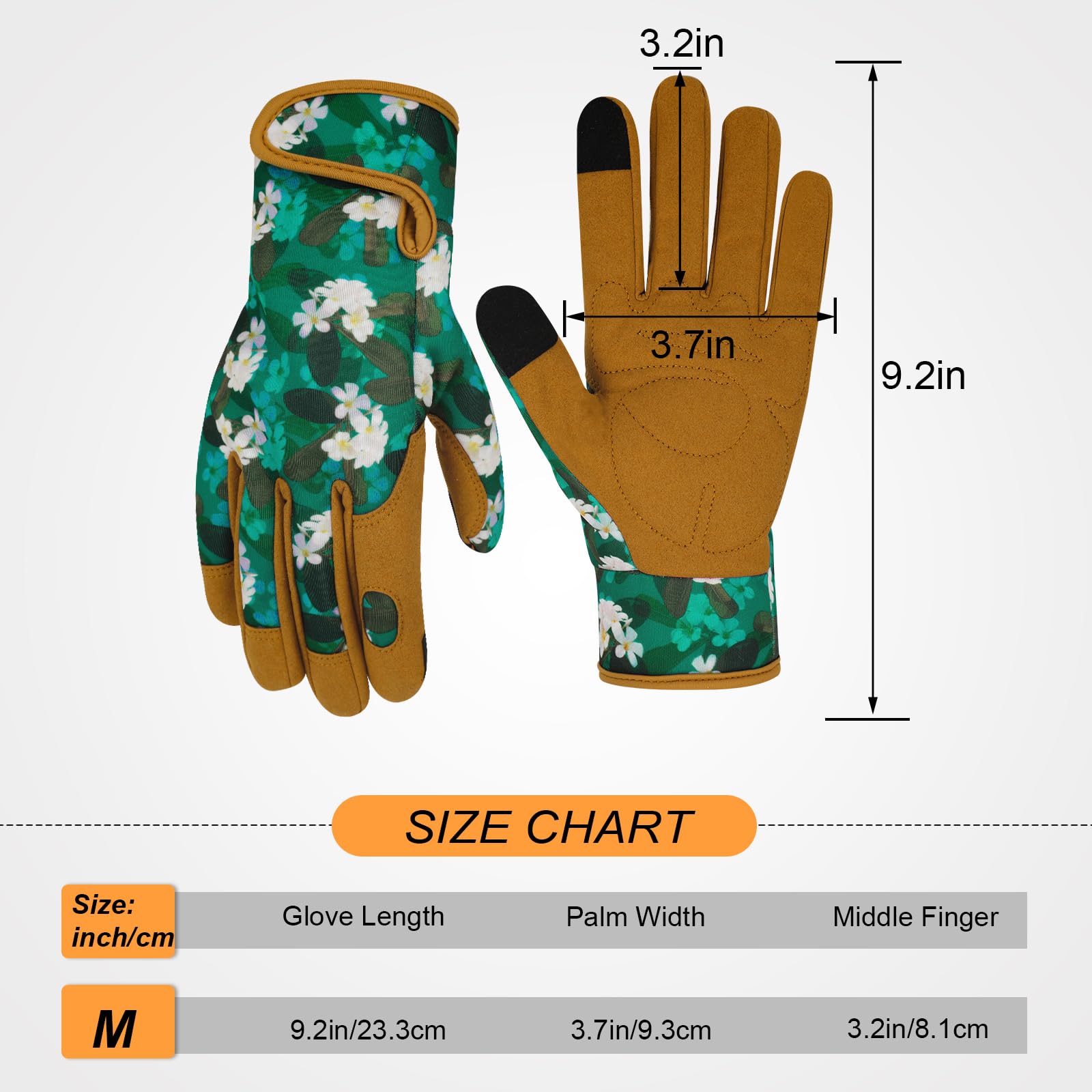 Premium Women's Leather Gardening Gloves - Thorn Proof Heavy Duty Work Gloves for Planting, Weeding & Outdoor Use - Ideal Gardening Gift for Her