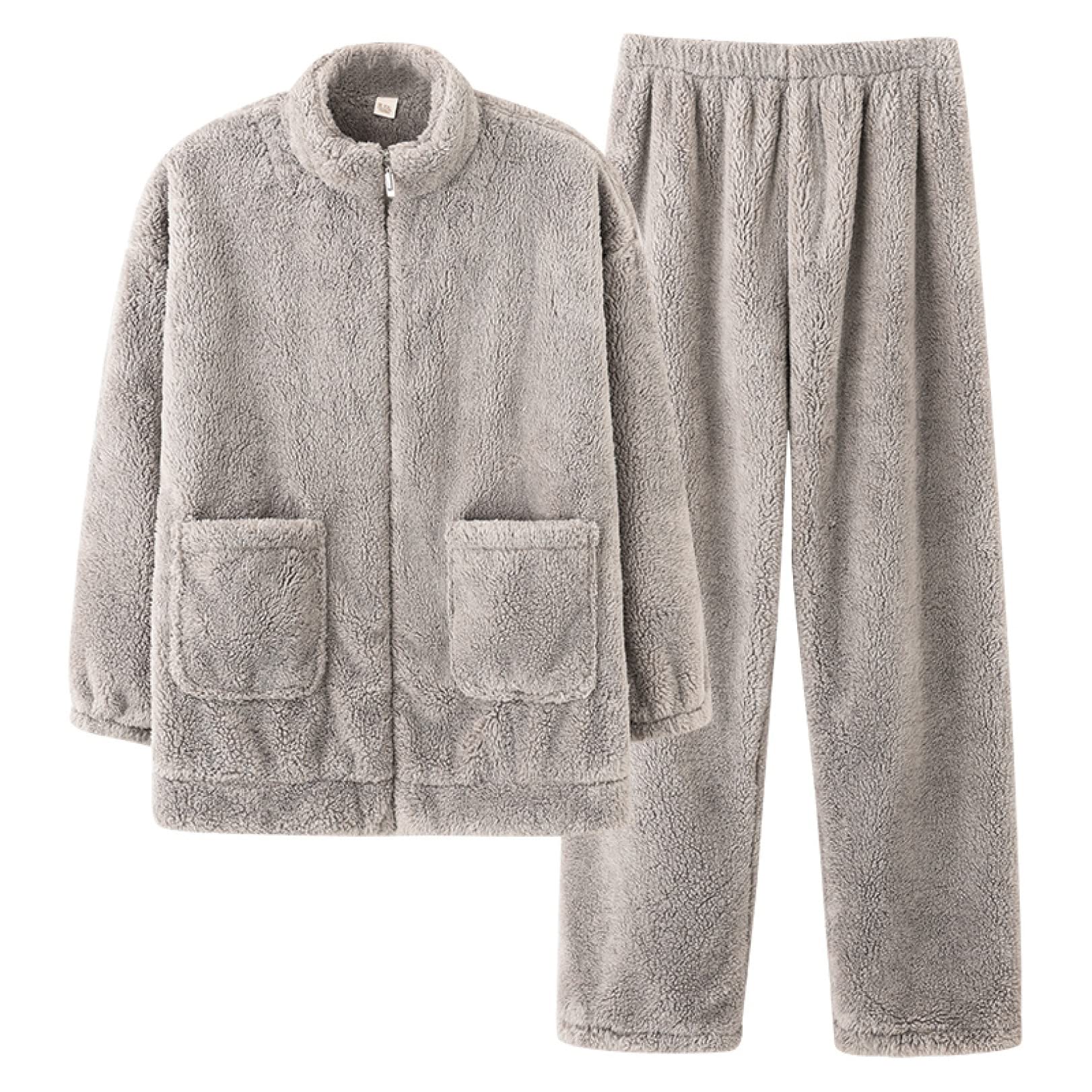 Classic Men's Flannel Pajama Set - Warm & Comfortable Long Sleeve Lounge Wear for Winter - Perfect for Sleeping, Lounging at Home and Holiday Gifts