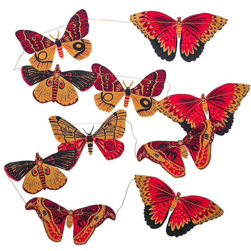 Vibrant Butterfly Garland Decor - Colorful Paper Butterflies for Room, Party & Wedding Decorations - Perfect for Baby Showers, Birthday Parties & Nursery Wall Art