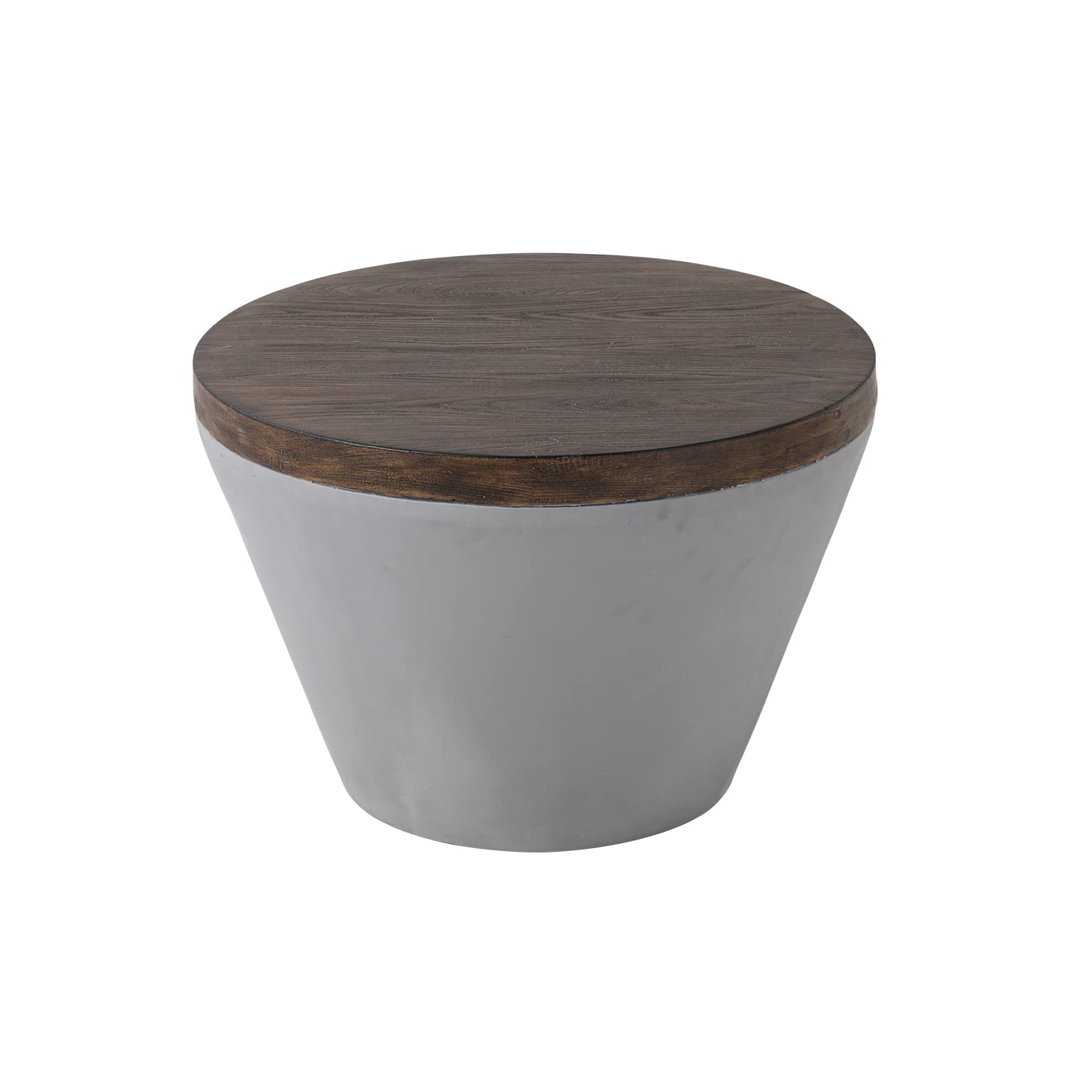 Modern Outdoor Coffee Table - Bowl-Shaped Concrete Side Table for Living Room, Patio, Backyard & Garden - Perfect for Lounging, Entertaining & Outdoor Decor