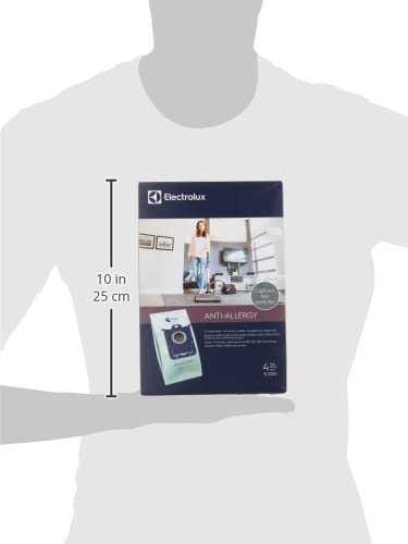 Electrolux EL202G S-Bag Anti-Allergy Synthetic Vacuum Bags - 4 Pack (Blue) | HEPA Filtration for Dust Mites & Pet Hair | Ideal for Allergy Sufferers & Homes with Pets