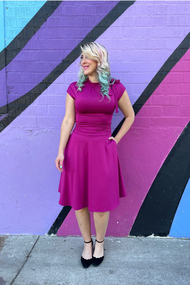 Sexy Magenta Bombshell Dress for Women - Perfect for Cocktail Parties, Date Nights & Special Occasions