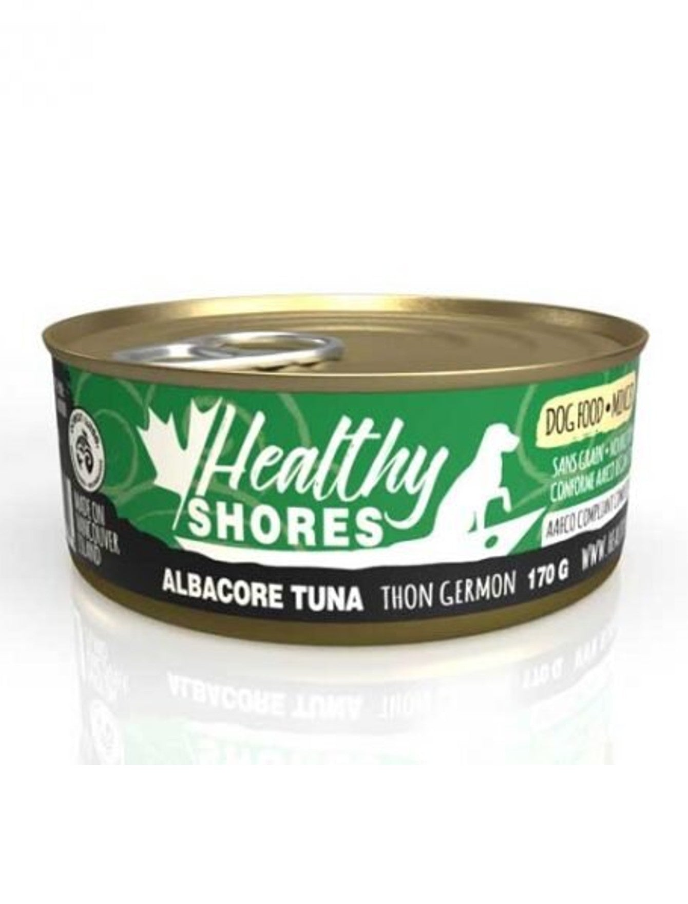 Premium Wild Caught Albacore Tuna Wet Dog Food - Grain Free, High Protein - 12.5oz & 25oz Cans - Perfect for Sensitive Stomachs & Picky Eaters - Healthy Shores Brand